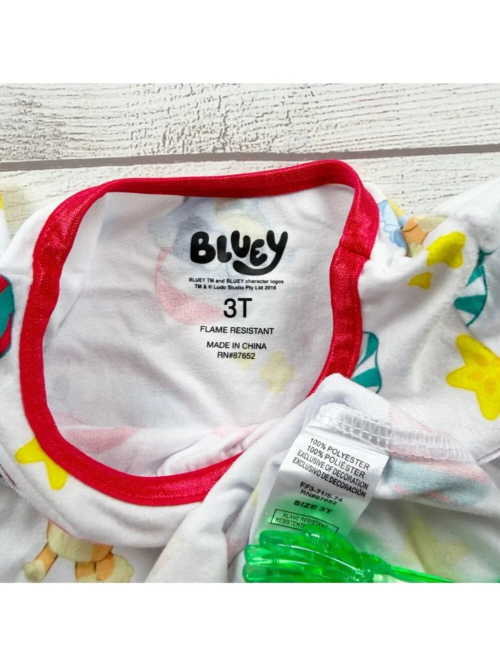 Bluey Toddler Girls Christmas Granny Nightgown Pajamas NWT 3T